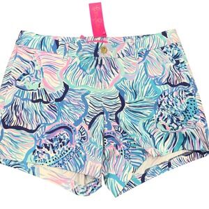 NWT! Lilly Pulitzer Callahan 5" Bermuda Shorts 10 Blue Fishful Thinking Pockets